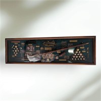 Vintage Billiards History Shadow Box