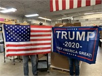 New TRUMP flag and USA flag approximately 5FT