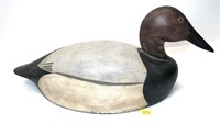 Ken Harris canvasback carved wooden decoy,