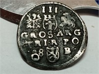 OF)  3 Groschen Polish silver coin