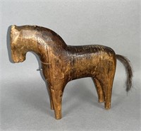 Folk art carved toy horse ca. mid 19th century;