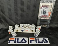 15 NHL Collector Mugs & Joe Sakic Mini Jersey