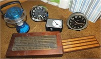 CRIBBAGE BOARDS, ALARM CLOCKS AND MORE