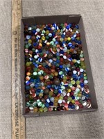 large lot of marbles with shooters