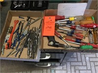 Metal bits, craftsman screwdrivers,