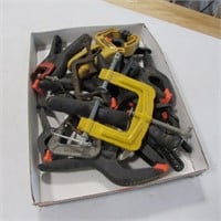 BOX OF MISC CLAMPS