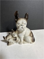 Vintage Ceramic Boston Terrier dogs figure