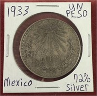 1933 Mexico Un Peso
