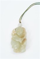 CARVED FIGURAL CHINESE JADE PENDANT