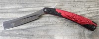 10" Red Reaper Straight Razor Blade Knife!