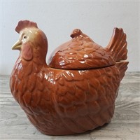 Vintage Ceramic Chicken Candy Jar!  Good Condition