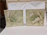 2 Flower Pictures - 14 x 14