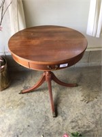 Drum table 29 in diameter x 29 in tall (appears