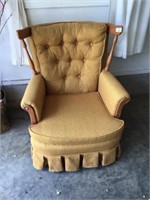 Fabric chair - some scratches on wood