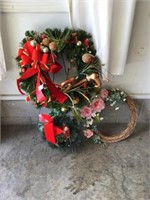 Christmas cemetery wreaths, door wreath