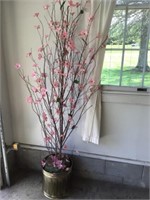 Artificial pink dogwood tree