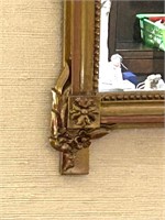 Ornate Small Gold Mirror