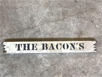 THE BACONS WOOD SIGN
