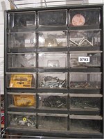 Plastic Organizer with Contents (Screws, Hinges)