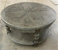 Traditional Rustic Round Cocktail Table by Null