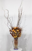 Faux Bougie Twigs Blooms Decor Arrangement