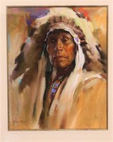 Harley Brown "Territory Chief" Pastel Portrait