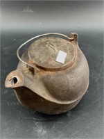Small cast iron coffee pot