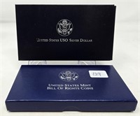 1991 U.S.O. Dollar Proof; 1993 Bill of Rights