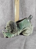 MCCOY POTTERY DOG AND TURTLE PLANTER