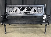 WROUGHT IRON GARDEN BENCH