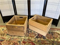 Wooden Crates Well Built sturdy Lot 2