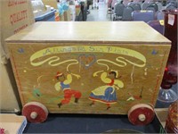 Vintage Wooden Toy Chest