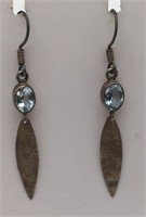 Sterling Silver Clear Stone Earrings