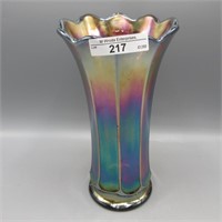 West. 7.5" purple Concave Flute vase