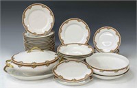 (46) FRENCH PORCELAIN ART DECO DINNER SERVICE