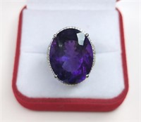 Sterling Silver Purple Amethyst Ring