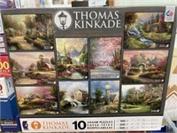 New Thomas Kinkade 10-puzzle set