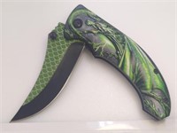 Rite edge green dragon pocket knife 300551-GN