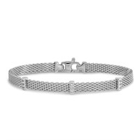 Sterling Silver- Rhodium-Plated Bracelet