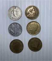 6 France 50 Centimes:1919, 1922, 1938, 1940, 1941,