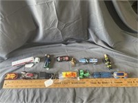 Vintage toy lot including match box, hot wheels,