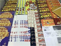 NOS Circus PostCards, Unprinted Tickets, Copies