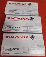 W - 3 BOXES WINCHESTER 7.62 AMMUNITION (W23)