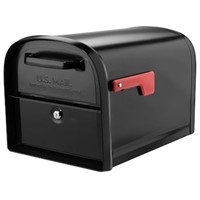 Black Metal Large Lockable Mailbox