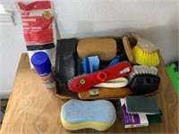 Cleaning Sponges Brushes & Bucket