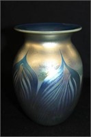 Carl Radke Phoenix  Art Glass Vase 7"