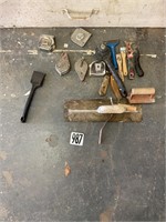 Tape Measures, Scapers, Cement tools