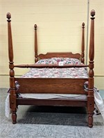 cherry high poster bed w/new box spring/mattress