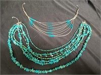 Pair of turquoise necklaces