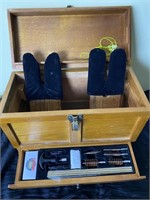Wood Chest Gun Cleaning Kit